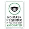 Signmission PSA No Mask Required If You Have Been Vaccinated 14in X 10in Wall Graphic, OS-NS-RD-1014-22676 OS-NS-RD-1014-22676 - alternate 1